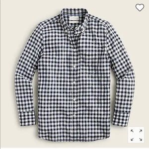 NWT J. Crew Classic Fit Boy Shirt in Crinkle Gingham